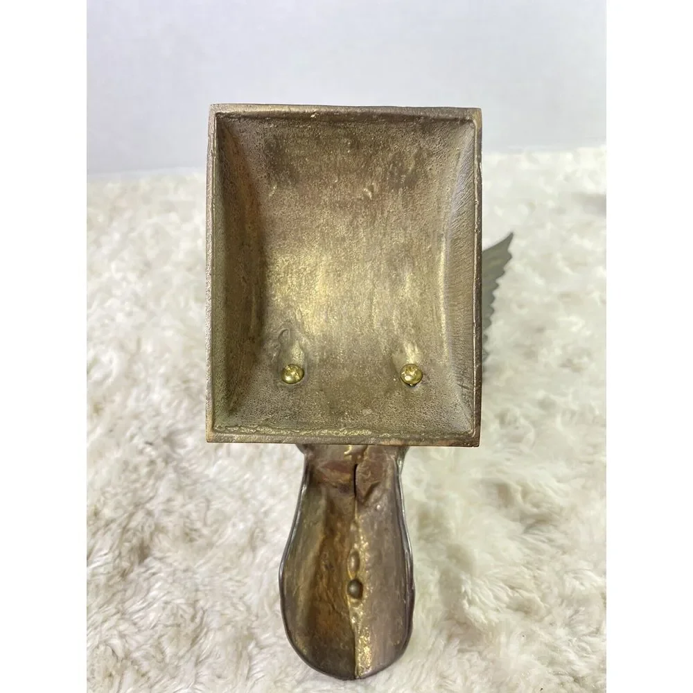 Brass Eagle VTG Perched Pose on Tree 8.5‎ x 8 inches Heavy Offce Home Decor
